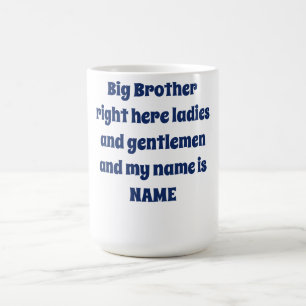 Großer Bruder – Benutzerdefinierter Name, fettige Kaffeetasse