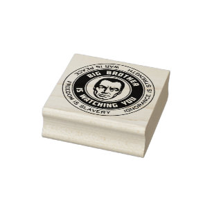 Großer Bruder beobachtet Gummistempel