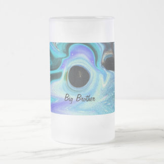 GROSSER BRUDER- BIER-TASSE!! AUS DEM KASTEN MATTGLAS BIERGLAS