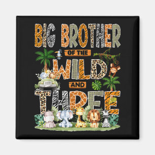 Großer Bruder der Wildnis & drei 3. Geburtstag S Magnet