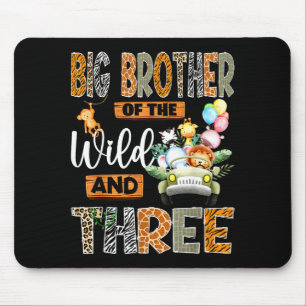 Großer Bruder der Wildnis und drei 3. Geburtstagsj Mousepad