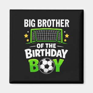 Großer Bruder des Geburtstags-Soccerball-Familie Magnet