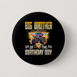 Großer Bruder des Geburtstagsjungen-Monstertruck-G Button