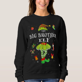 Großer Bruder Elf Weihnachten Familie Matching Süß Sweatshirt