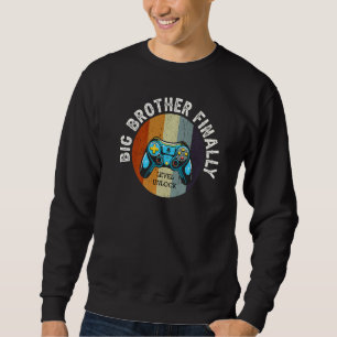 Großer Bruder endlich Big Bro Gamer befördert Sohn Sweatshirt