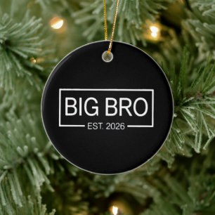 Großer Bruder Est. 2026 Neues Big Brother Schwange Keramik Ornament