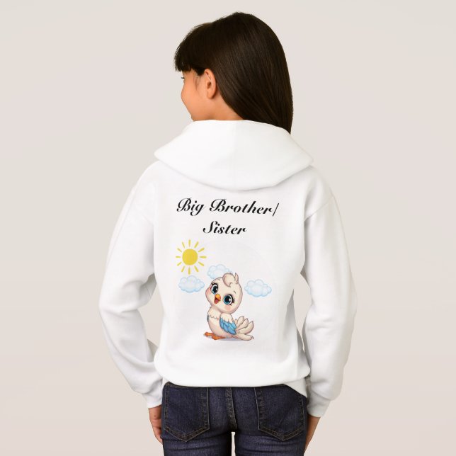 "Großer Bruder" / "Große Schwester" Sweatshirt (Schwarz voll)