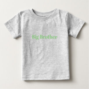 Großer Bruder grüner benutzerdefinierter Name Text Baby T-shirt