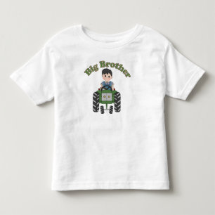Großer Bruder grüner Traktor Kleinkind T-shirt
