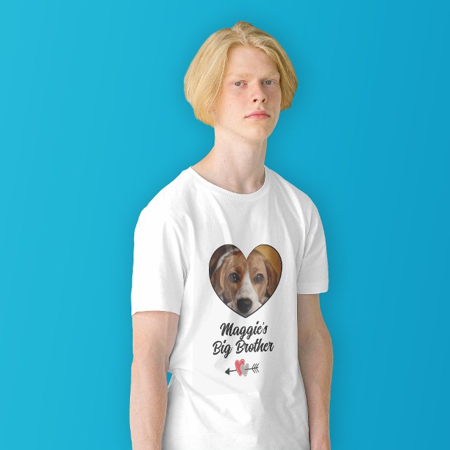 Großer Bruder Hund personalisiert Foto T - Shirt (Von Creator hochgeladen)