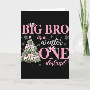 Großer Bruder in einem Winter-Onederland-Geburtsta Karte