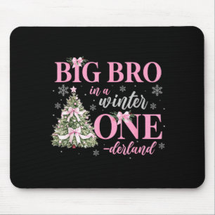 Großer Bruder in einem Winter-Onederland-Geburtsta Mousepad