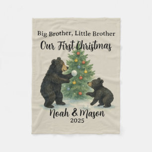 Großer Bruder Kleiner Bruder Bär Maßgeschmücktes W Fleecedecke