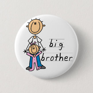 Großer Bruder mit Baby-Schwester-T-Shirts und Button