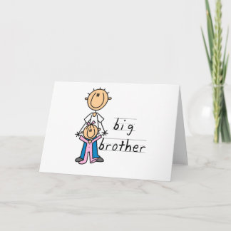 Großer Bruder mit Baby-Schwester-T-Shirts und Karte