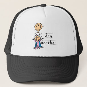 Großer Bruder mit Baby-Schwester-T-Shirts und Truckerkappe