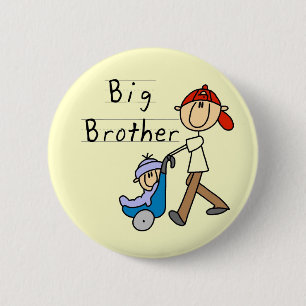 Großer Bruder mit kleiner Bruder-T-Shirts und Button