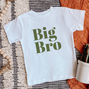 Großer Bruder Oliven-farbene passenden Geschwist Baby T-shirt