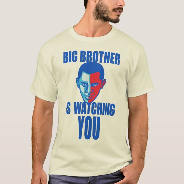 Großer Bruder passt Sie (Barack Obama Version) T T-Shirt (Vorderseite)
