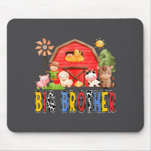 Großer Bruder rote Farm-Kuh Geburtstagsjunge passe Mousepad