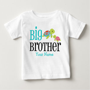 Großer Bruder-Seeschildkröten personalisiert Baby T-shirt
