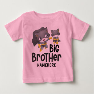 Großer Bruder Superheld Katzen Illustration Benutz Baby T-shirt