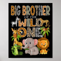Großer Bruder von Wild One 1st Geburtstagsjunge Sa