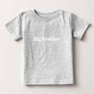 Großer Bruder weißer benutzerdefinierter Name Text Baby T-shirt
