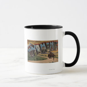 Großer Buchstabe ScenesWyoming Wyomings (Cowboy) Tasse