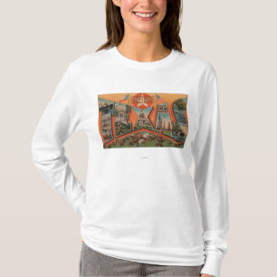 Großer Buchstabe Texas (Vieh, das Szene weiden T-Shirt