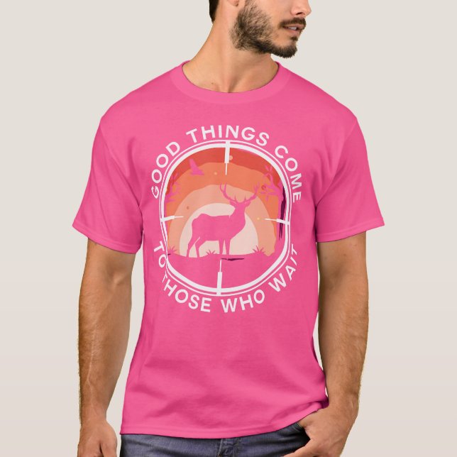 Großer Buck Funny Deer Junting T-Shirt (Vorderseite)