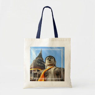 Großer Buddha in Ayutthaya, Thailand Tragetasche