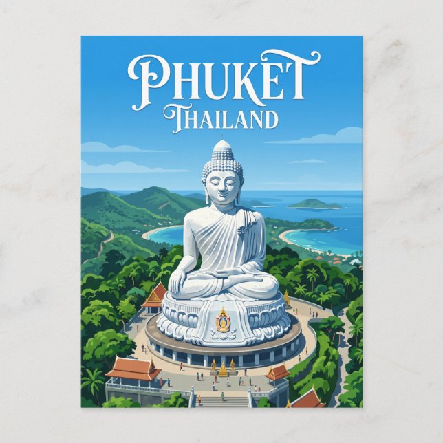 Großer Buddha Thailand Postkarte (Vorderseite)