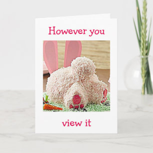 GROSSER BUNNY HINTERN UND GROSSER ÖSTLICHER WUNSCH FEIERTAGSKARTE