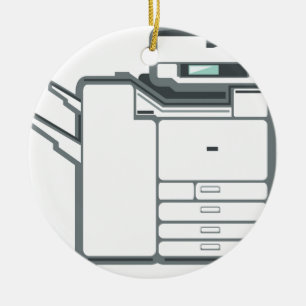 Großer Bürodrucker Keramik Ornament