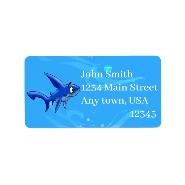 Großer Cartoon Adressaufkleber (Vorne)