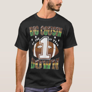 Großer Cousin des 1. Jahres Down Football First Bi T-Shirt