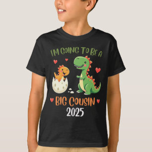 Großer Cousin Dinosaurier Ich Werde Cousin Baby Re T-Shirt