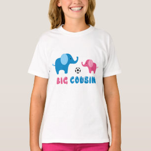 Großer Cousin-Elefantfußball T-Shirt