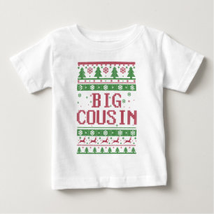 Großer Cousin-hässliche Weihnachtsstrickjacke Baby T-shirt