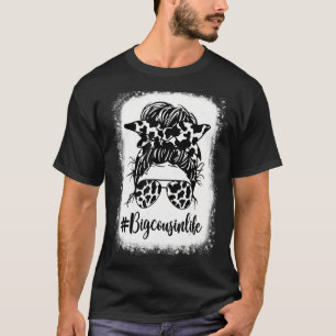 Großer Cousin Leben Kuh Unordentlicher Dutt Haare T-Shirt