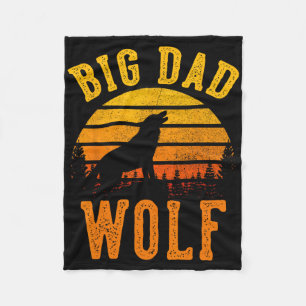 Großer Dad Wolf Lustiger Outdoor-Camping-Liebhaber Fleecedecke