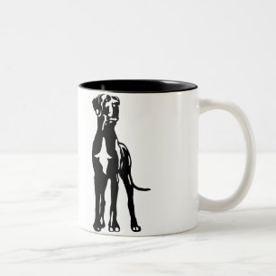 Großer Däne Buddys Zweifarbige Tasse