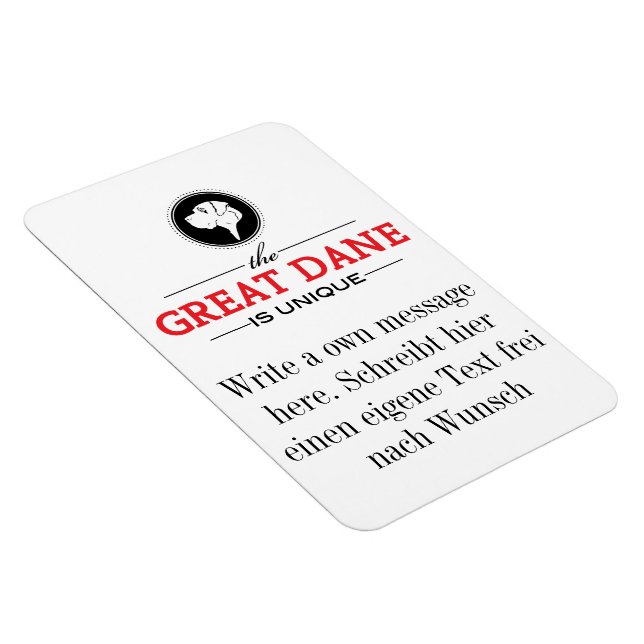 Großer Dane-Foto-Magnet Magnet (Rechte Seite)