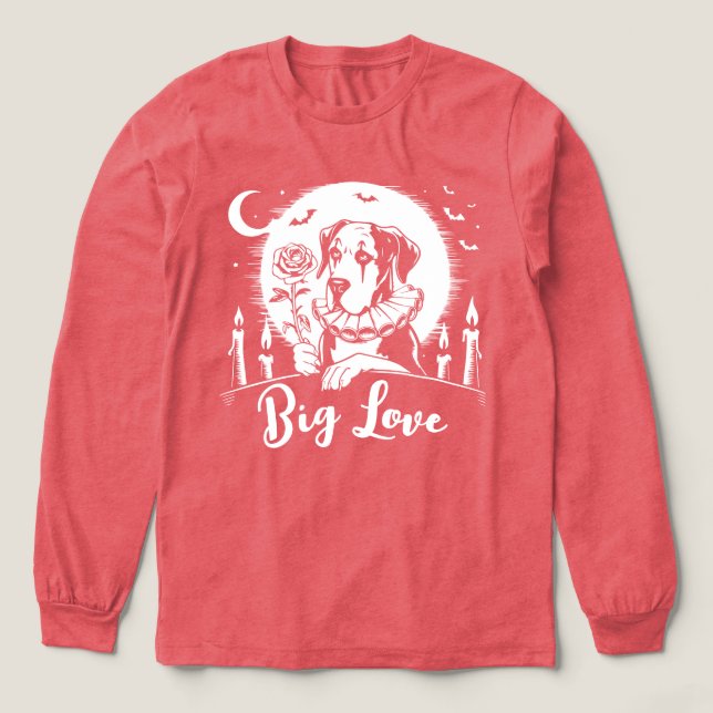 Großer Däne "GROSSE LIEBE" Tri-Blend Shirt (Design Vorderseite)