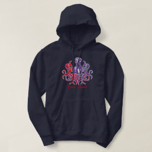 Großer Däne Hoodie in Lila Rot