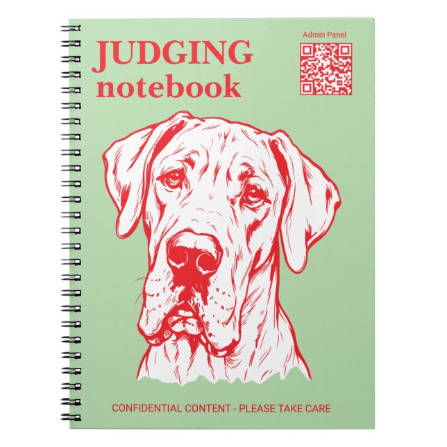 Großer Däne Hundeshow-Geschenknotizbuch Notizblock (Vorderseite)