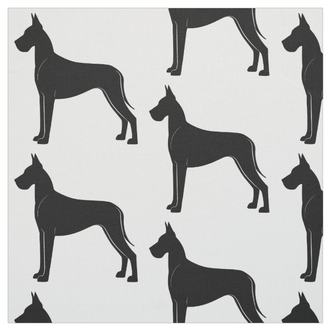 Großer Däne in der Silhouette Stoff (Muster)