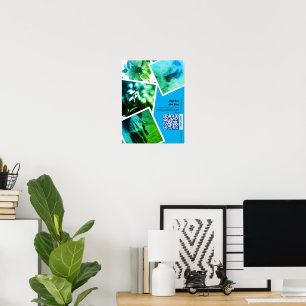 Großer Däne moderne blaue grüne Zwinger Werbe- Poster