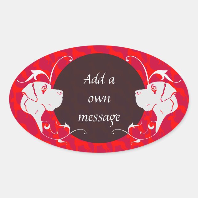 Großer Dane Sticker (Vorderseite)